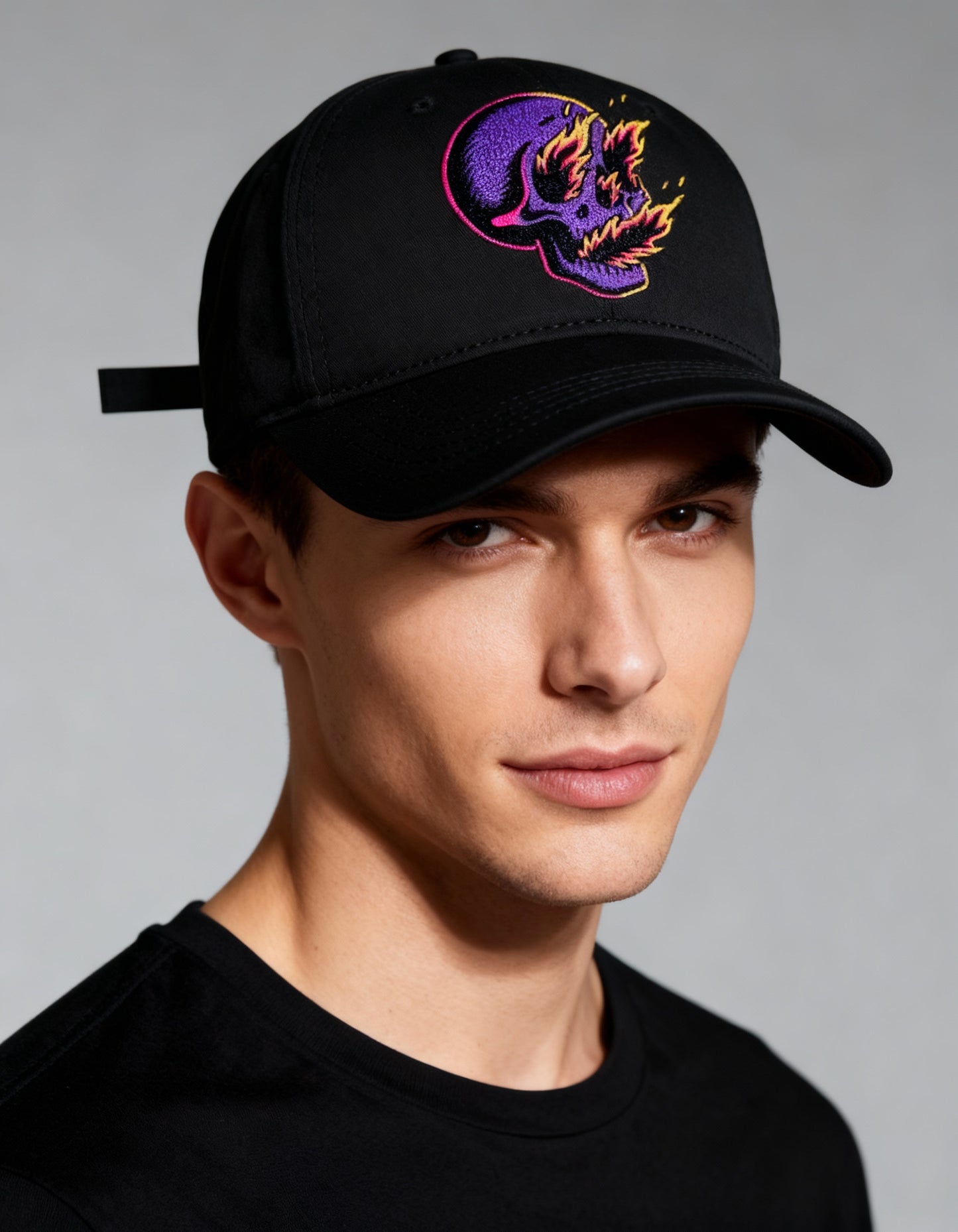 Firey Skull BaseBall Cap